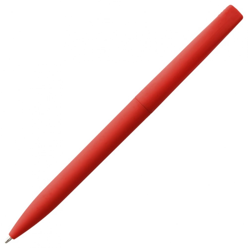 Ручка шариковая Pin Soft Touch, красная фото 3