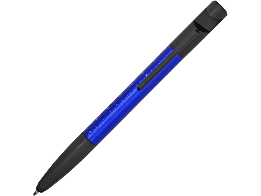 Ручка-стилус металлическая шариковая многофункциональная (6 функций) Multy, синий фото 2