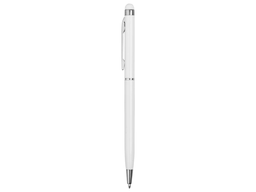 Ручка-стилус металлическая шариковая Jucy, белый фото 3
