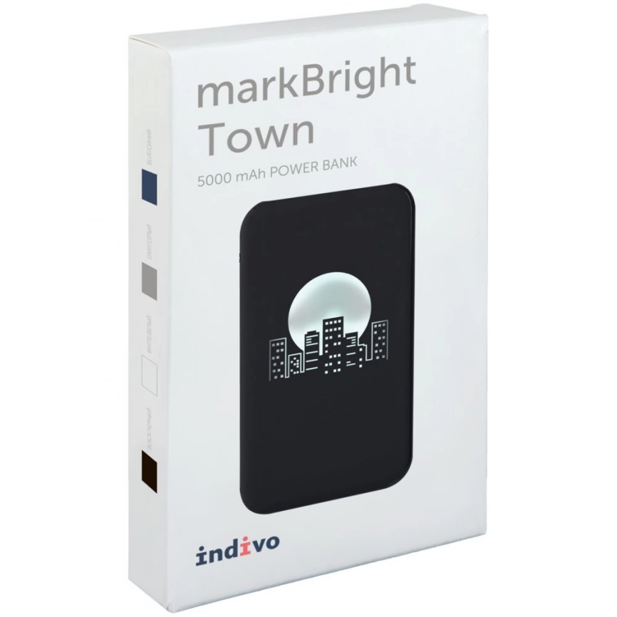 Аккумулятор с подсветкой markBright Town, 5000 мАч, черный фото 11