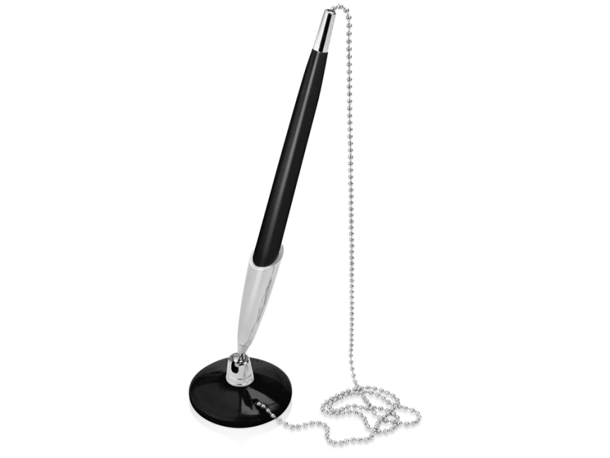Ручка шариковая на подставке Холд, черный фото 1