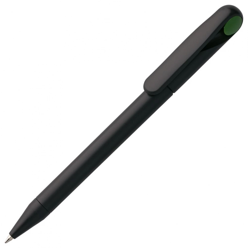 Ручка шариковая Prodir DS1 TMM Dot, черная с зеленым фото 1