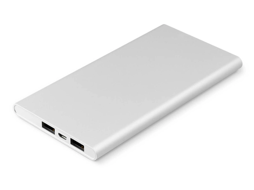Внешний аккумулятор Rombica NEO AX100L, 10 000 мАч, алюминий, серебристый, чехол фото 1