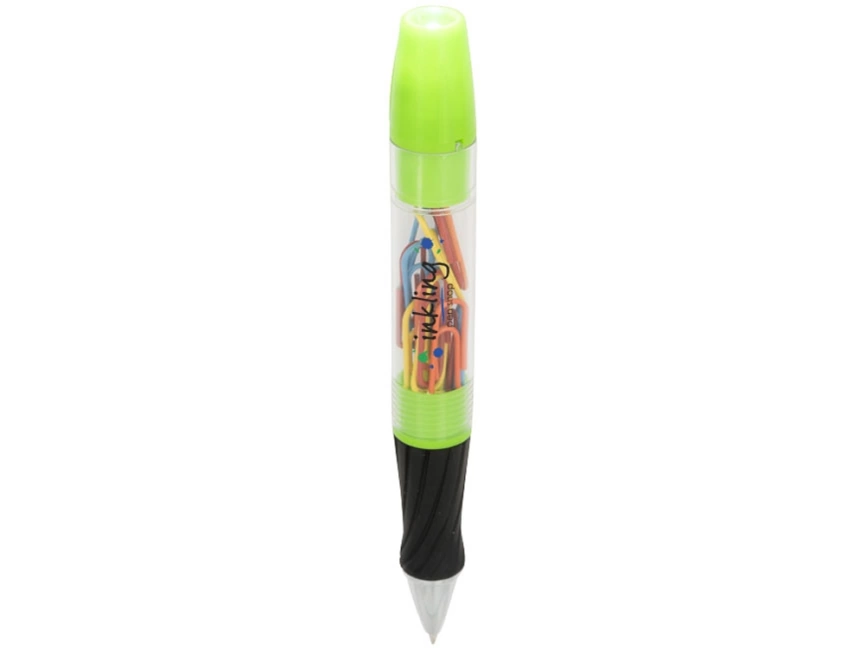 Королевская шариковая ручка со светодиодами и скрепками, зеленый фото 4