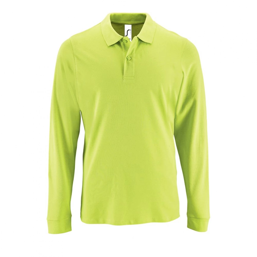Рубашка поло мужская с длинным рукавом Perfect LSL Men зеленое яблоко, размер 3XL фото 6