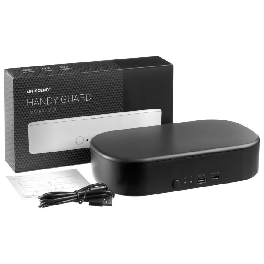 Стерилизатор c беспроводной зарядкой Handy Guard, черный фото 11