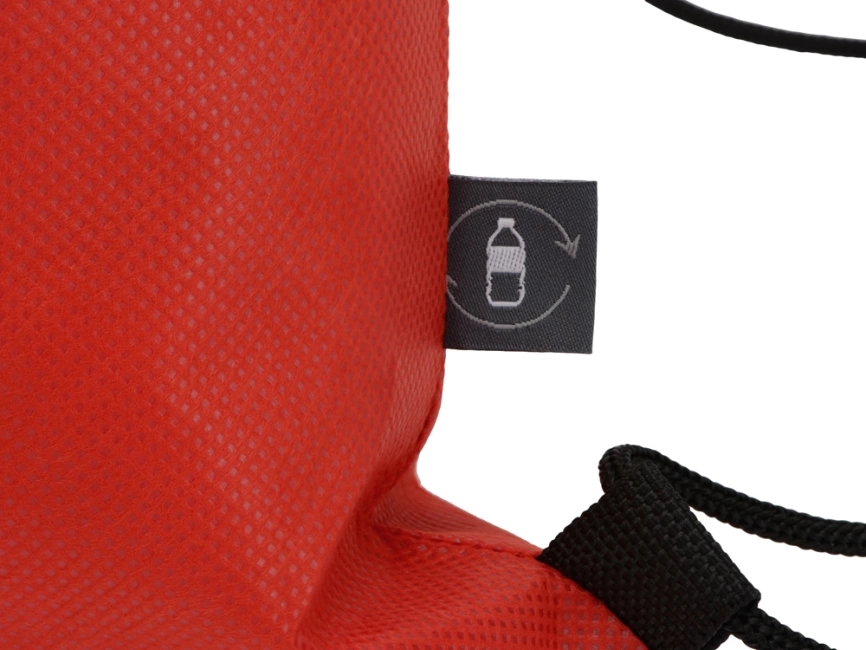 Рюкзак-мешок Reviver из нетканого переработанного материала RPET, красный фото 3