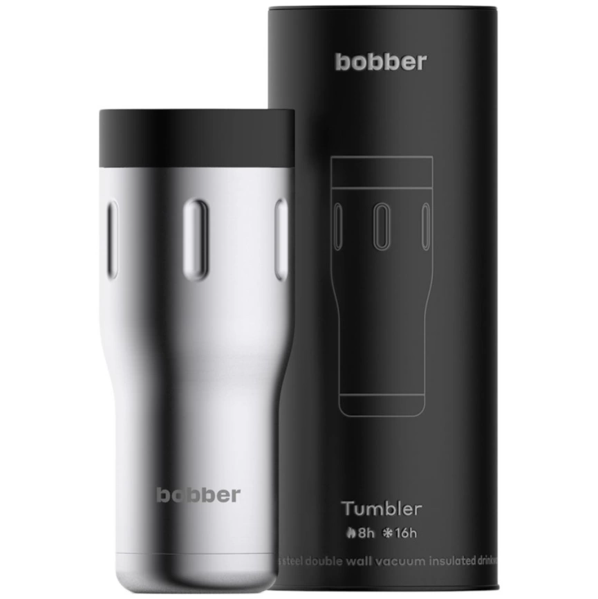 Термостакан Bobber Tumbler 470, вакуумный, стальной матовый фото 2