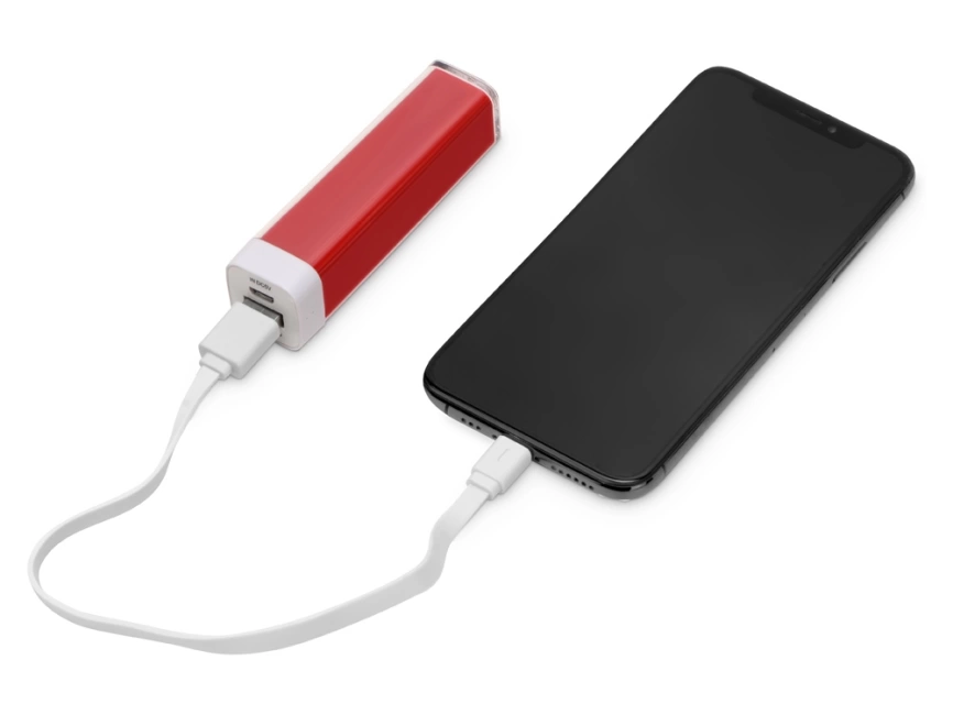Портативное зарядное устройство Ангра, 2200 mAh, красный фото 2