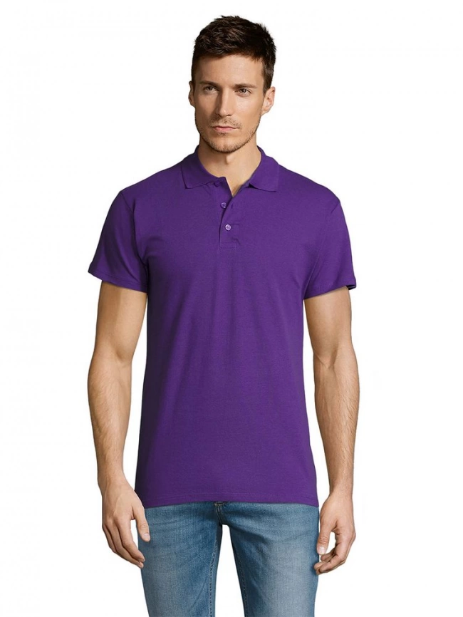 Рубашка поло мужская Summer 170 темно-фиолетовая, размер L фото 12