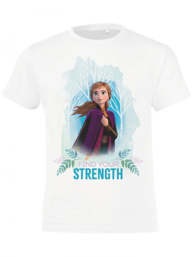 Футболка детская Find Your Strenght, белая, размер на рост 96-104 см (4 года) фото 4