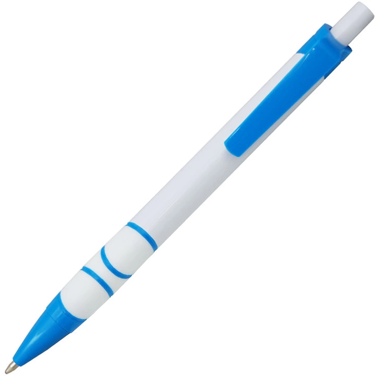 Ручка шариковая, пластик, белый/светло-синий фото 2