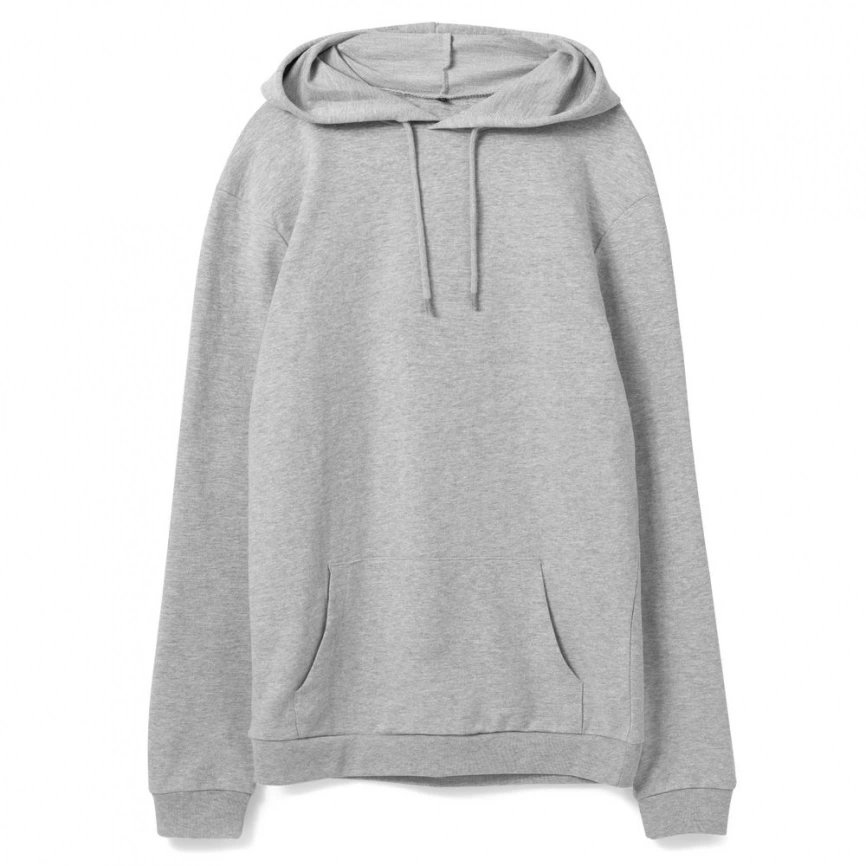 Толстовка с капюшоном унисекс Hoodie, серый меланж, размер XXL фото 6