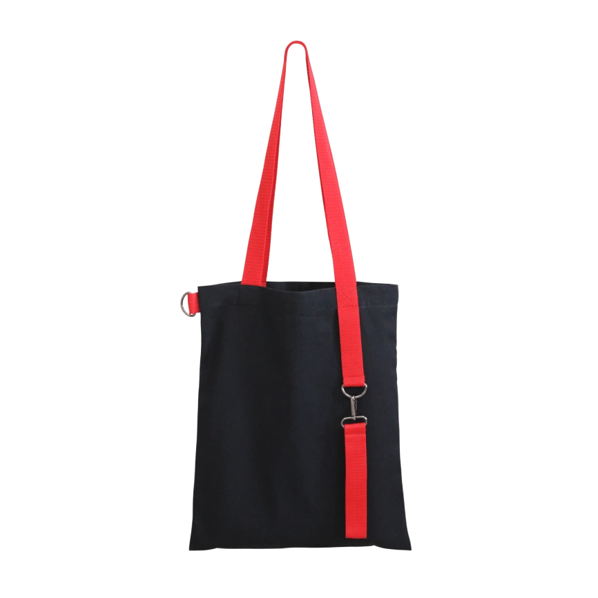 Шоппер Superbag black с ремувкой 4sb (чёрный с красным) фото 1