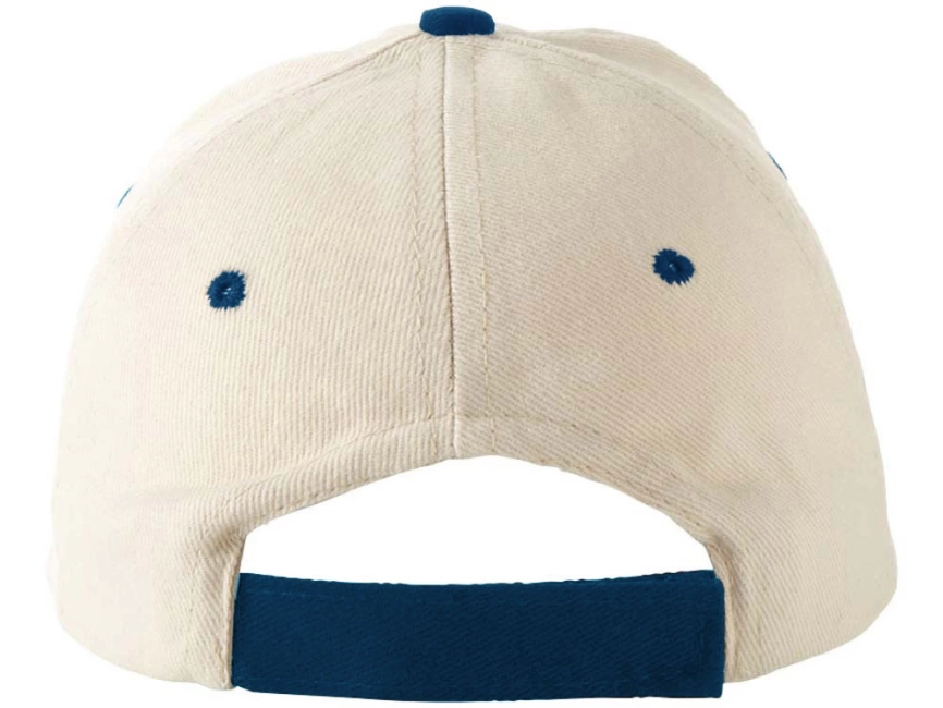 Бейсболка New Castle 6-ти панельная, натуральный/синий фото 2