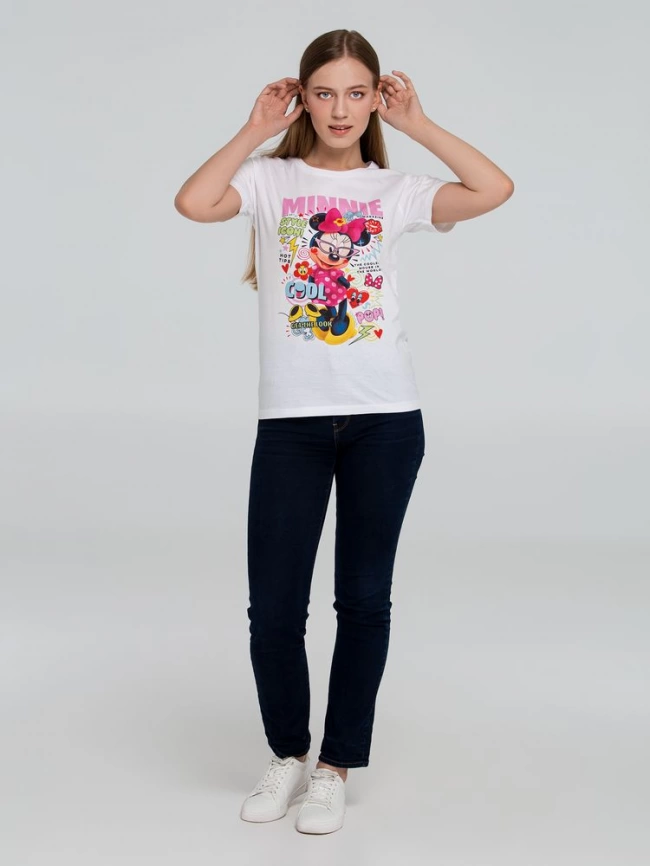Футболка Minnie Covergirl, белая, размер S фото 2