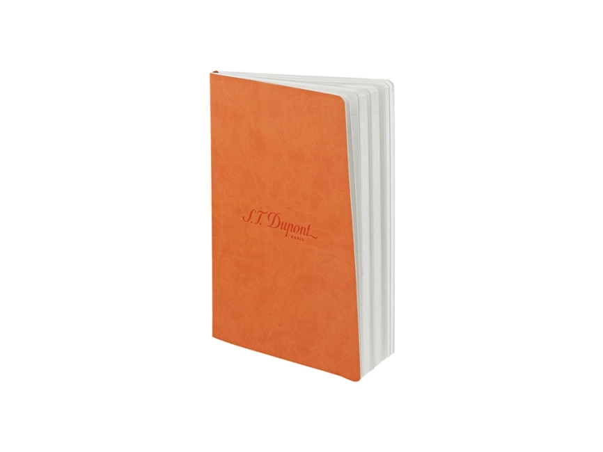 Блокнот Notebook, оранжевая искусcтвенная кожа с логотипом Dupont, формат А5, бумага: линованная фото 3