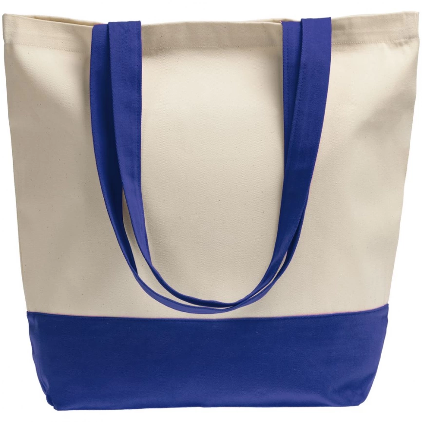 Холщовая сумка Shopaholic, ярко-синяя фото 2