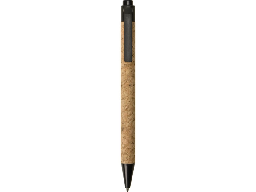 Ручка из пробки и переработанной пшеницы шариковая Evora, пробка/черный фото 2