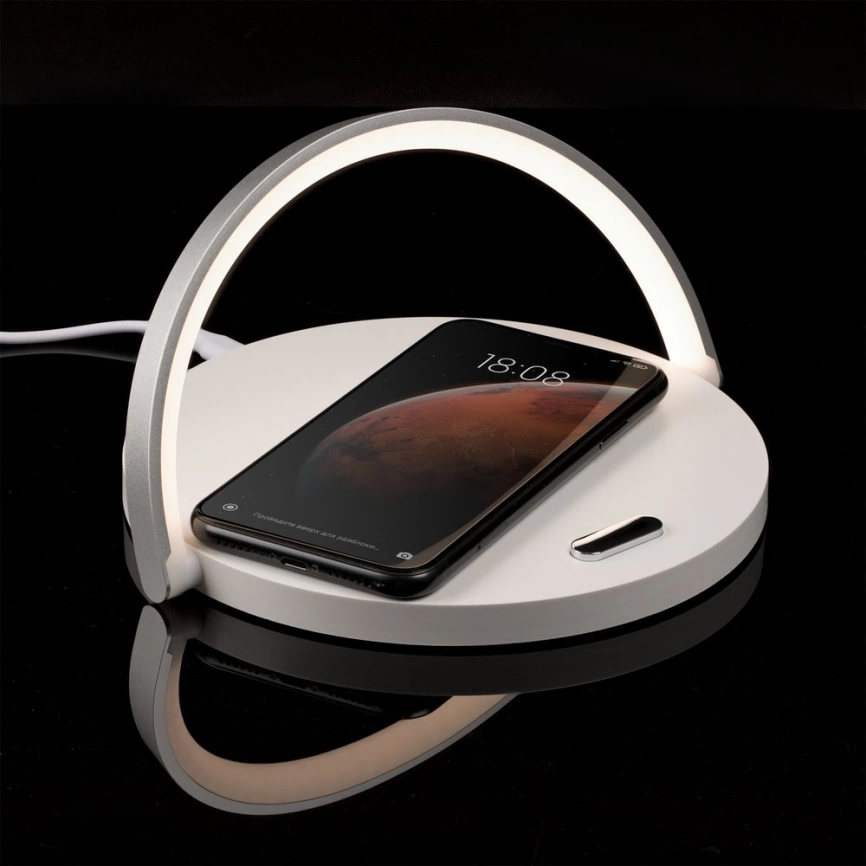 Cтанция для беспроводной зарядки с подсветкой arCharge, белая фото 6