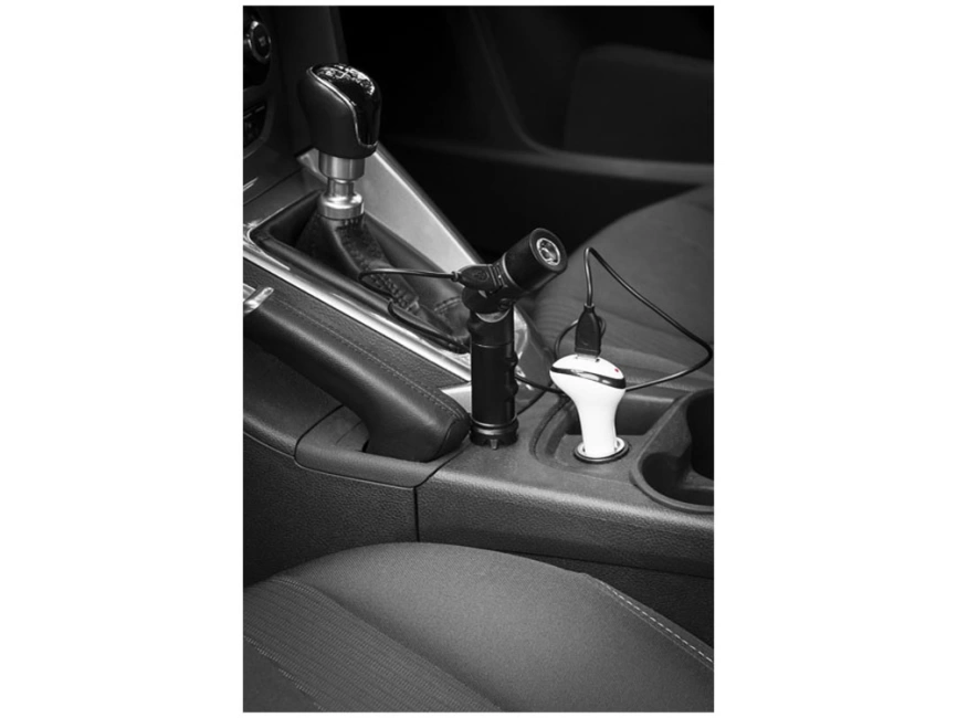 Зарядное устройство PB-1400 автомобильное с фонариком, черный фото 4