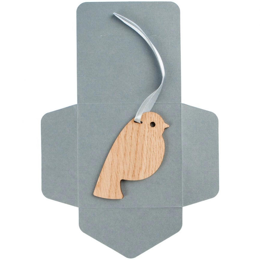 Деревянная подвеска Carving Oak, в форме снегиря фото 3