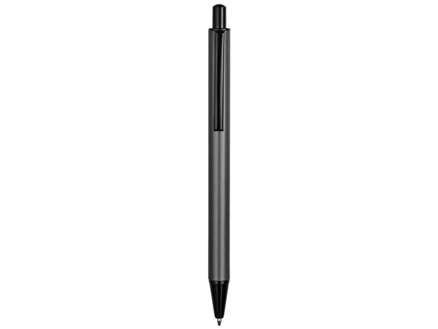 Ручка металлическая шариковая Iron, серый/черный фото 2