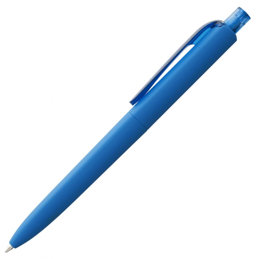 Ручка шариковая Prodir DS8 PRR-T Soft Touch, голубая фото 3