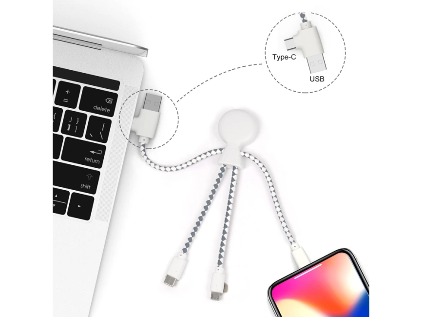 Зарядный кабель Mr. Bio в картонной упаковке фото 2