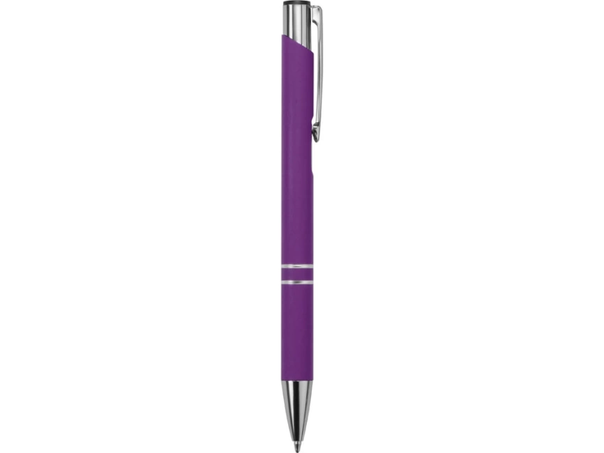 Ручка металлическая шариковая Legend Gum софт-тач, фиолетовый фото 3