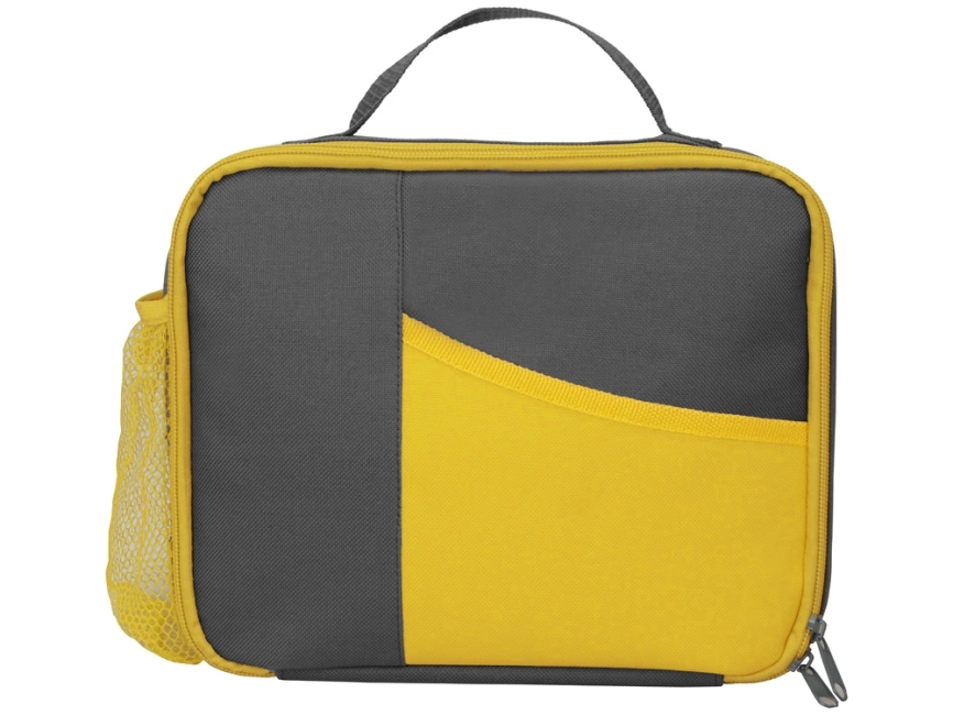 Изотермическая сумка-холодильник Breeze для ланч-бокса, серый/желтый фото 4