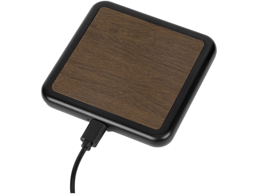 Устройство для беспроводной зарядки Solstice, коричневый/черный фото 3