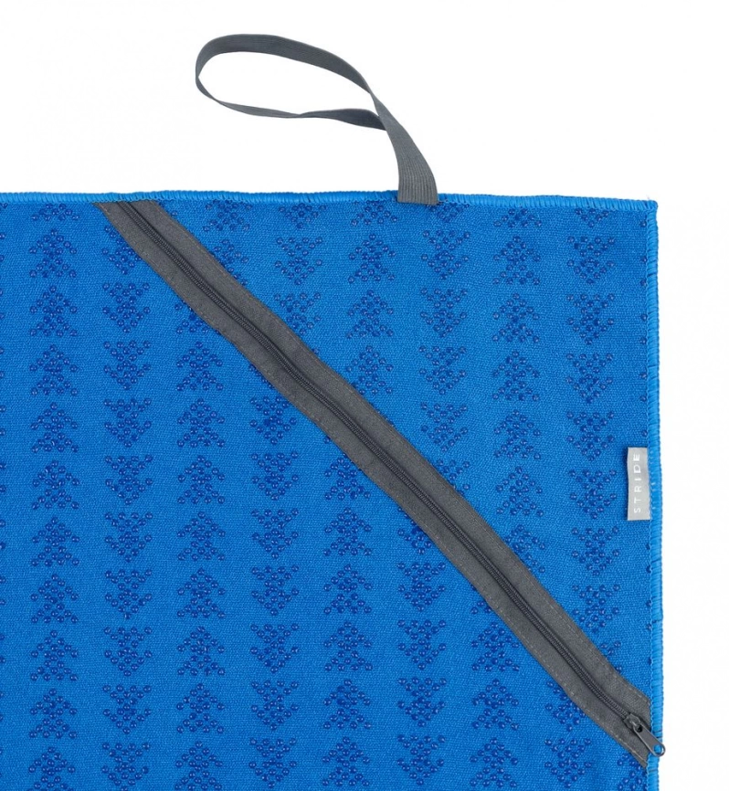 Полотенце-коврик для йоги Zen, синее фото 2
