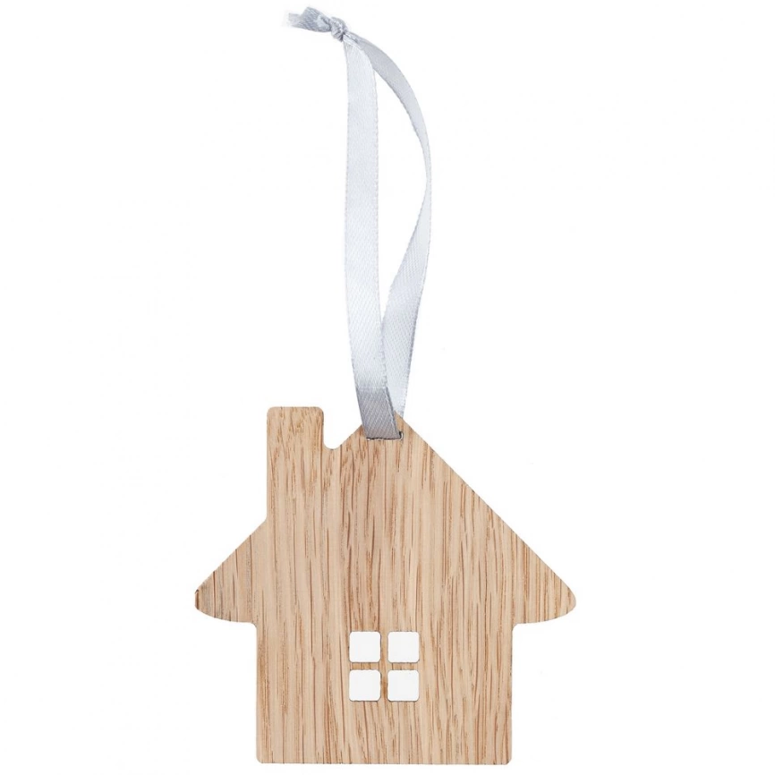 Деревянная подвеска Carving Oak, в форме домика фото 2