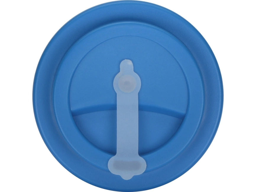 Пластиковый стакан Take away с двойными стенками и крышкой с силиконовым клапаном, 350 мл, белый/голубой фото 5