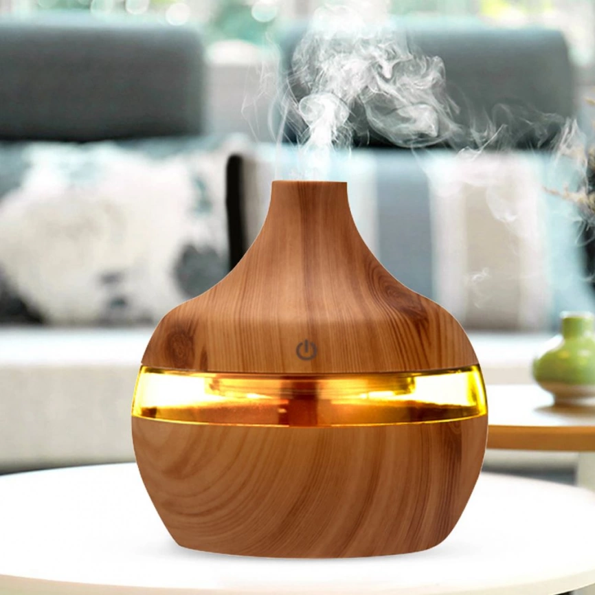 Светодиодный USB арома увлажнитель Holz, коричневый фото 3