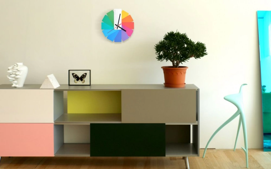 Часы настенные Transformer Clock. White & Multicolor фото 6