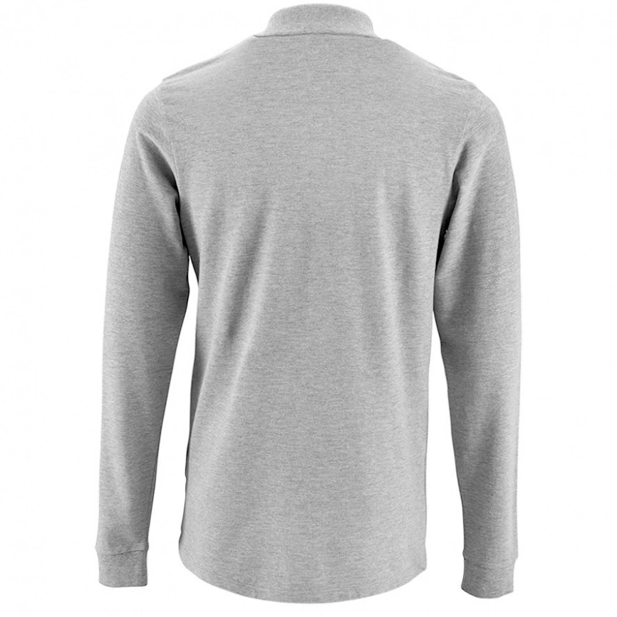 Рубашка поло мужская с длинным рукавом Perfect LSL Men серый меланж, размер 3XL фото 7