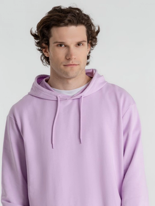 Толстовка с капюшоном унисекс Hoodie, сиреневая, размер S фото 13