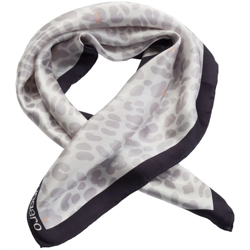 Платок Leopardo Silk, серый фото 3