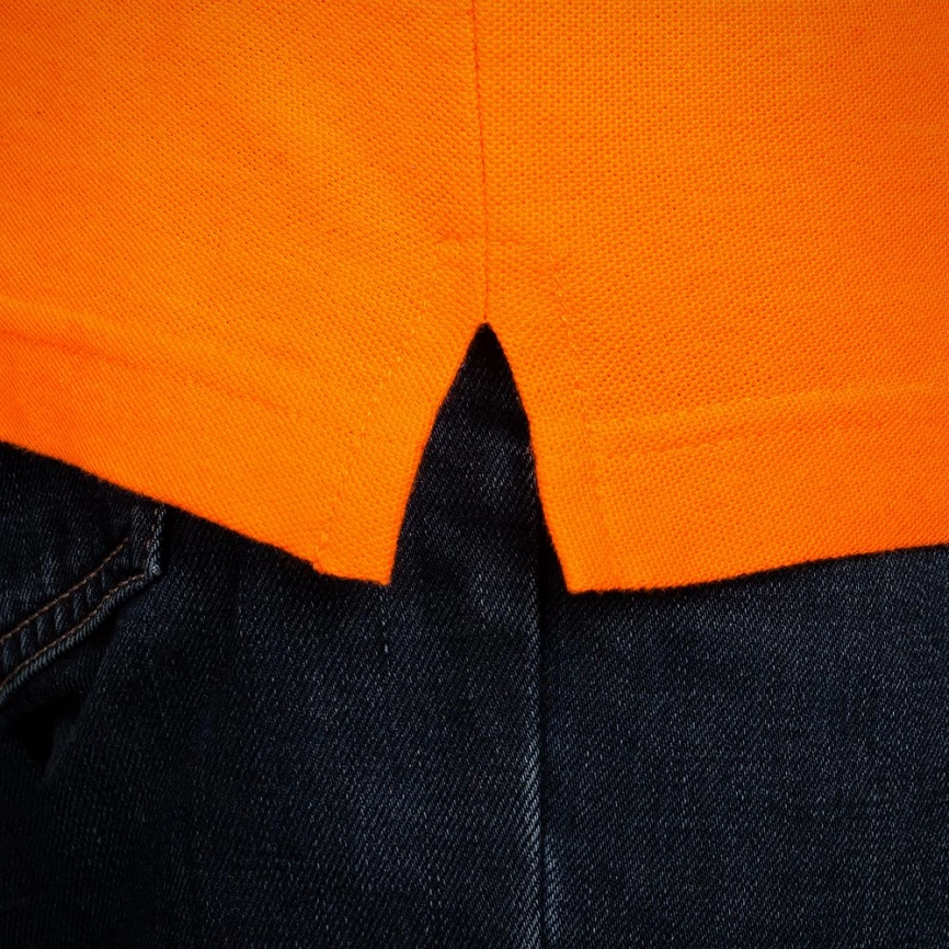 Рубашка поло Virma Stripes, оранжевая, размер M фото 4