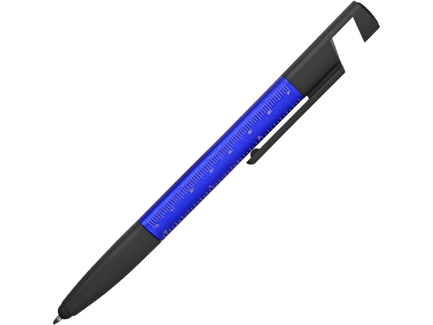 Ручка-стилус пластиковая шариковая многофункциональная (6 функций) Multy, синий фото 3