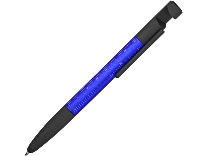 Ручка-стилус металлическая шариковая многофункциональная (6 функций) Multy, синий фото 1