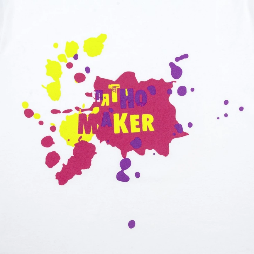 Футболка детская «Пятно Maker», белая, на рост 118-128 см (8 лет) фото 3