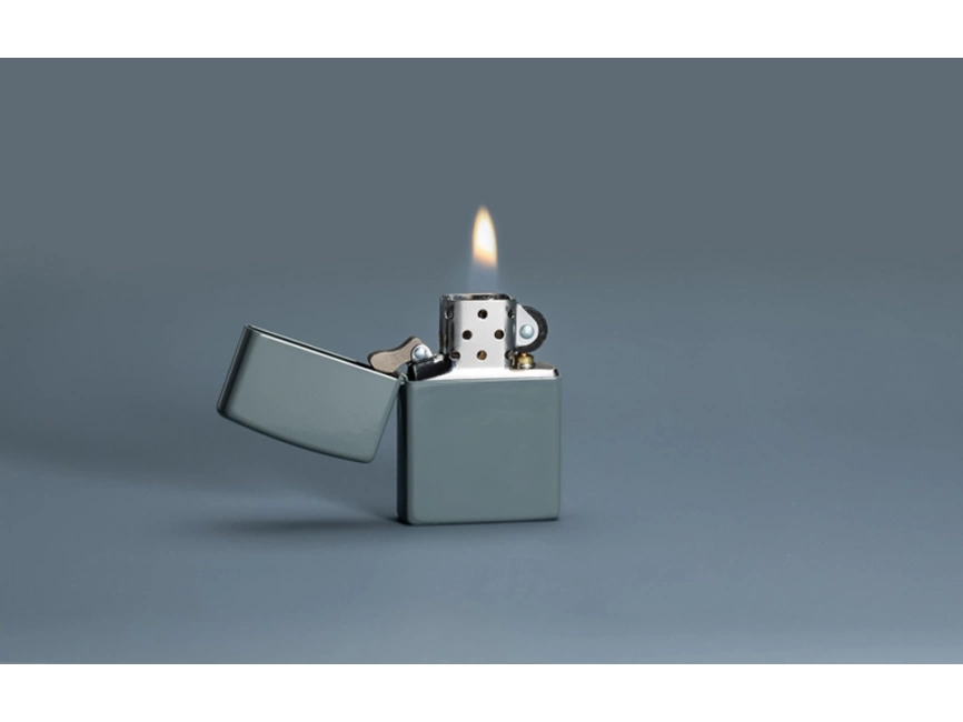 Зажигалка ZIPPO Classic с покрытием Flat Grey, латунь/сталь, серая, глянцевая, 38x13x57 мм фото 11