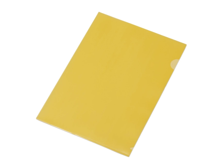 Папка-уголок прозрачный формата А4  0,18 мм, желтый глянцевый фото 1