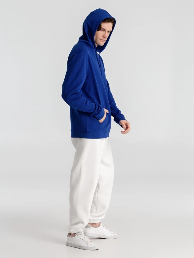 Толстовка с капюшоном унисекс Hoodie, ярко-синяя, размер L фото 19