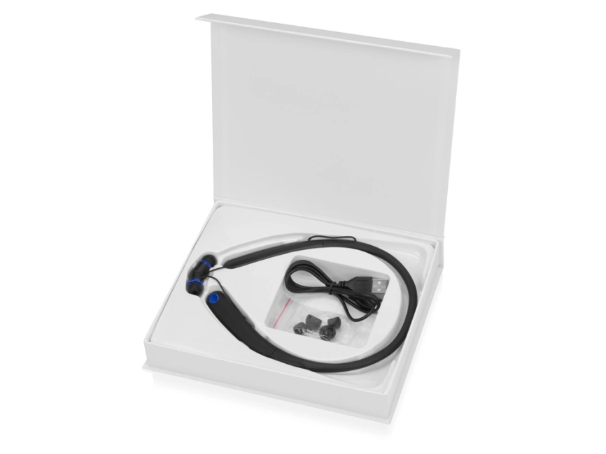 Беспроводные наушники с микрофоном Soundway, черный/синий фото 5