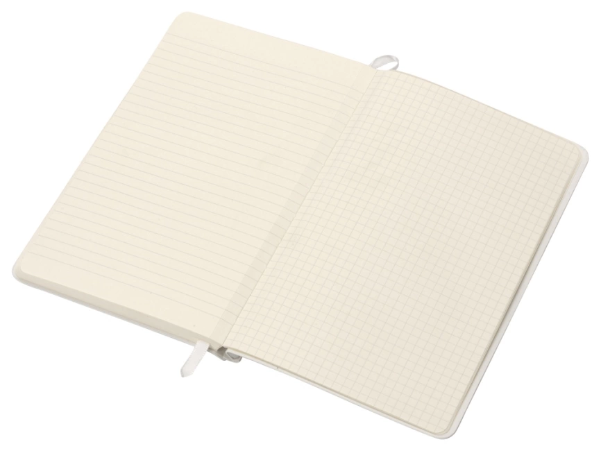 Блокнот Notepeno 130x205 мм с тонированными линованными страницами, белый фото 4