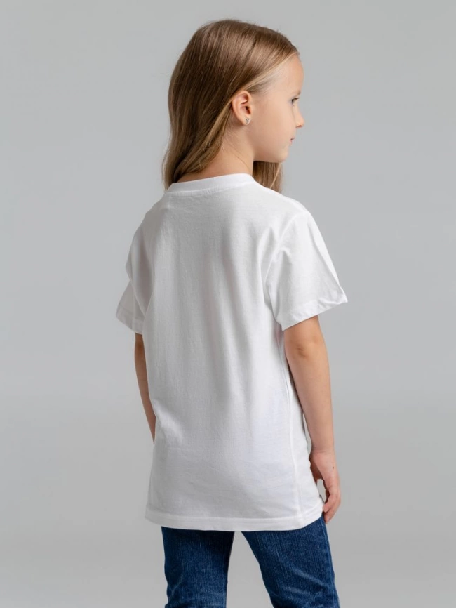Футболка детская T-bolka Fit Kids, белая, на рост 118-128 см (8 лет) фото 4